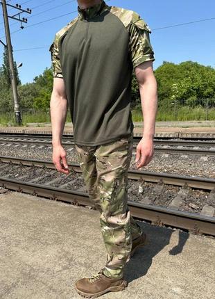 Комплект убакс с коротким рукавом + брюки мультикам военный армейский всу