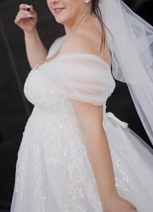 Весільна сукня xxl 50-56р-р1 фото