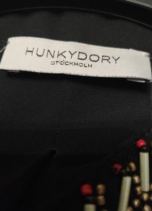 Невероятная шифоновая блуза hunkydory в стили бохо, этно. вышиванка с бисером4 фото