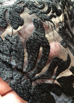 Сукня міді з вишивкою на органзі boohoo р.10/126 фото