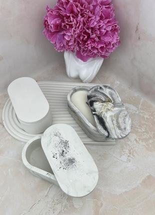 Овальное кашпо для заливки свечи