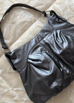 Стильная базовая вместительная сумка-мешок хобо, сумка серебристая, сумка женская серебристая, блестящая сумка4 фото