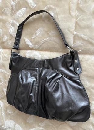 Стильная базовая вместительная сумка-мешок хобо, сумка серебристая, сумка женская серебристая, блестящая сумка6 фото