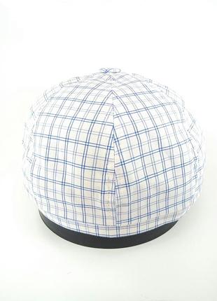 Восьмиклинка кепка клетчатая хулиганка летняя белая в клеточку 58-59 59-60 острые...