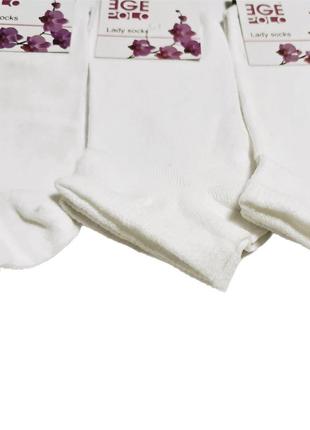 Шкарпетки білі жіночі низькі туреччина3 фото