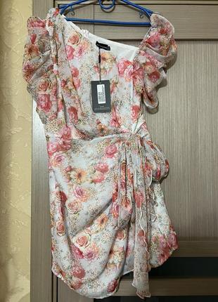 Новое! платье в цветочек ассиметричное plt5 фото