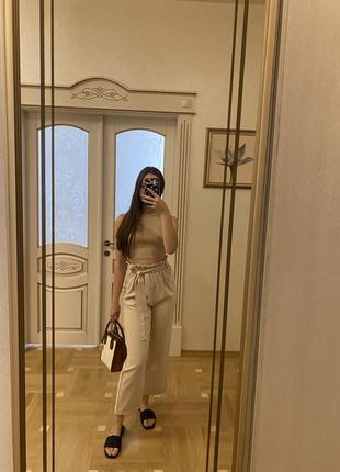 Італійські літні брюки rosa shock молочного кольору