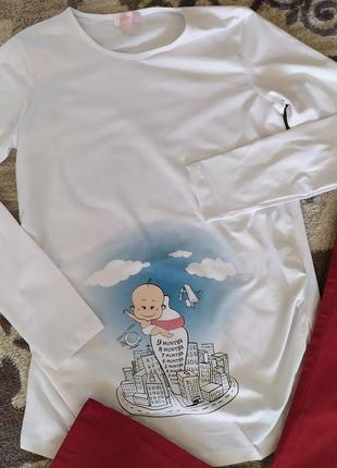Костюм для беременных, джинсы и футболка, туреченья3 фото