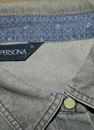 Рубашка женская серая джинсовая persona р. 48-50.5 фото
