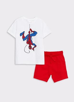 1-2/2-3/4-5 р новый фирменный летний комплект костюм шорты с футболкой человек паук spider man