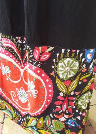 Коттоновое платье макси с вышивкой бренд2 фото