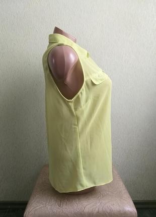 Рубашка безрукавка. туника. блуза. нежно-салатовая, лимонная, лайм.3 фото