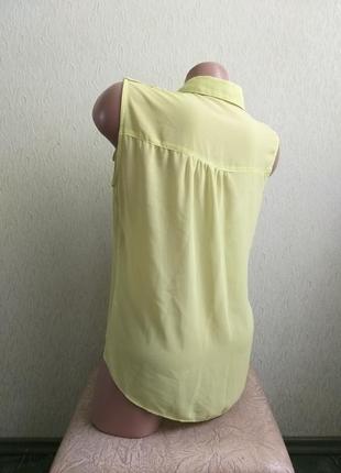 Рубашка безрукавка. туника. блуза. нежно-салатовая, лимонная, лайм.4 фото