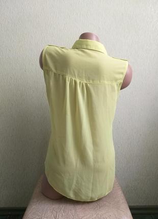 Рубашка безрукавка. туника. блуза. нежно-салатовая, лимонная, лайм.5 фото
