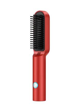 Компактная беспроводная расчёска выпрямитель jk-610 для укладки волос, портативная, 2600mah red