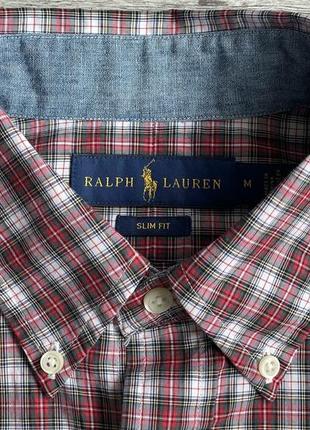 Сорочка\рубашка ralph lauren checked slim fit shirt5 фото