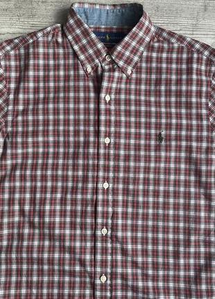 Сорочка\рубашка ralph lauren checked slim fit shirt4 фото