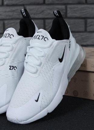 Мужские кроссовки nike air max 270 white black 40-41-42-43-44-45