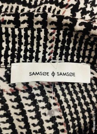 Стильная вискозная рубашка в принт уникального скандинавского бренда samsøe samsøe6 фото
