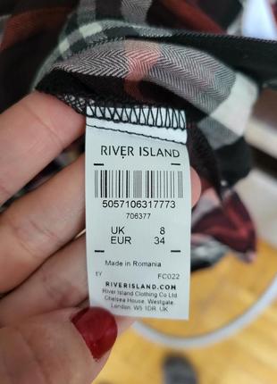 Сорочка в клітинку з спущеними рукавами river island розмір s6 фото