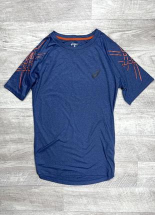 Asics motiondry футболка s размер спортивная синяя оригинал