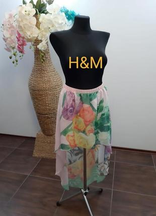 Юбка h&m в цветочно животный принт