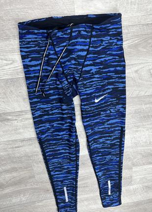 Nike running dri-fit штаны лосины s размер спортивные синие оригинал3 фото