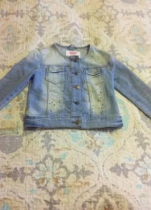 Джинсовая куртка для девчонок 8-10 лет