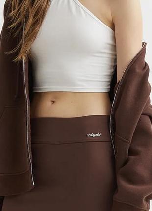 Коричневая мини юбка y2k h&m