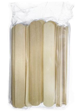 Шпатели широкие деревянные 100 штук (в упаковке) для депиляции шугаринга5 фото