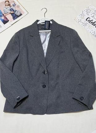 Новий піджак сірого кольору від німецького виробника debenhams classic 🇩🇪 розмір 22 / наш 56 💥