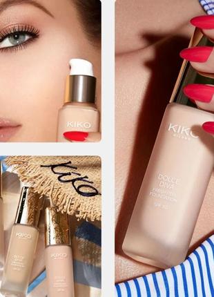 Жидкая тональная основа kiko milano dolce diva fresh feel foundation