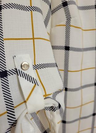 Стильна сорочка топ у клітинку кежуал блузка кофта рубашка в клітинку6 фото