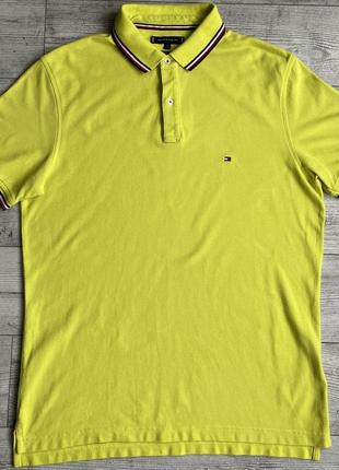 Поло\футболка tommy hilfiger tipped slim fit polo3 фото