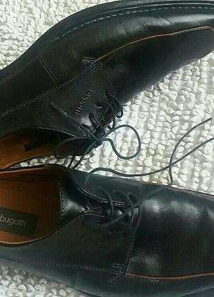 Туфли bugatti ручная работа кожа 40,5-41р германия взуття шкіряне чоловіче оригінал1 фото