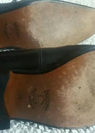 Туфли bugatti ручная работа кожа 40,5-41р германия взуття шкіряне чоловіче оригінал8 фото