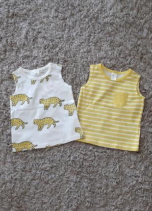 Нові майки, маєчки h&m 74 розміру.