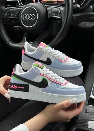 Жіночі кросівки nike air force 1 shadow white sky yellow