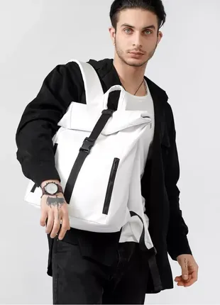 Чоловічий рюкзак sambag rolltop one білий3 фото