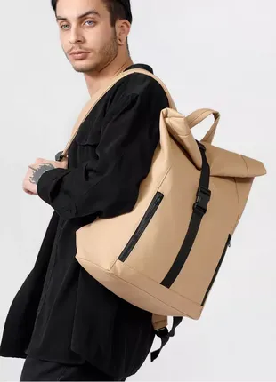 Мужской рюкзак sambag rolltop one бежевый3 фото