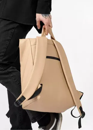 Чоловічий рюкзак sambag rolltop one бежевий7 фото