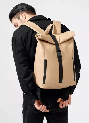 Мужской рюкзак sambag rolltop one бежевый1 фото