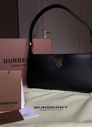 Сумочка кожаная burberry black