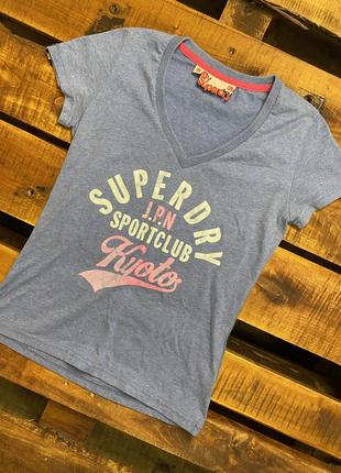 Жіноча футболка з принтом superdry (супердрай срр ідеал оригінал різнокольорова)