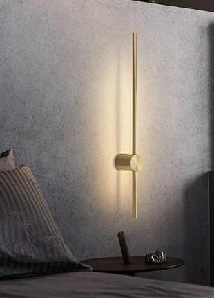 Бра настенное led wj014/600-ab-k латунь 10х6х60 см.