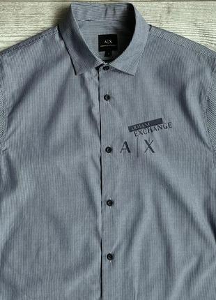 Сорочка\рубашка armani exchange slim fit striped shirt4 фото