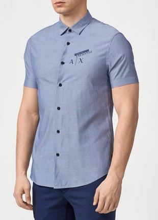 Сорочка\рубашка armani exchange slim fit striped shirt