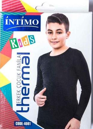 Джемпер для хлопчiка на флiсi термо р. 9/10 чорний арт.4081 тм intimo "kg"