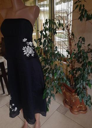 Платье с вышивкой шелковое платье вышиванка