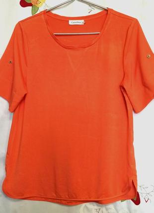Женская летняя футболка бренда calvin klein 50-52р.1 фото